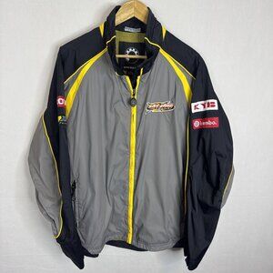 Ski-Doo Team BRP Racing Jacket Men’s Size L Gray Black Yellow ROTAX BRP XPS